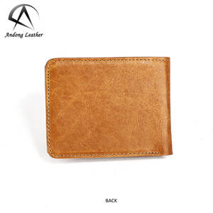 Portefeuilles en cuir Andong pour hommes, porte-cartes avec blocage RFID, cuir de vache véritable, style rétro décontracté, multifonction, pince à billets - Product Image 4