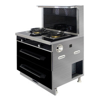 Ensemble de hotte et de cuisinière électriques intégrées pour la cuisson à la vapeur et la torréfaction du gaz naturel au gaz liquéfié pour les hôtels