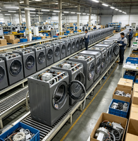 Sèche-linge électrique grande capacité 12 kg, sécheuse à tambour en acier inoxydable pour vêtements, usage domestique