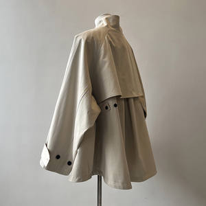 <span class=keywords><strong>Trench</strong></span> da <span class=keywords><strong>Donna</strong></span> alla Moda in Cotone, Vestibilità Ampia, Mantella per Primavera e Autunno - Product Image 4