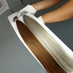 Extensions de cheveux I-Tip en gros, 100% cheveux humains russes, double épaisseur, extensions de cheveux I-Tip à la kératine, pointes plates I, U, K - Product Image 6