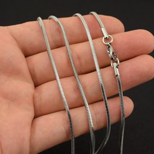Hot Selling Wholesale Jewelry <b>Titanium</b> Steel Multi-size Snake <b>Chain</b> Necklace Silver Plated Simple Niche Design Women's Necklaces - Product Image 3