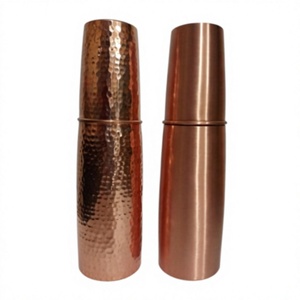 Real Copper Water Bottle 750ml Eco-friendly Outdoor Use with Hammered Plain Finish Premium Quality Customizable Logo Color <b>Sets</b> - Product Image 1