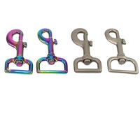 Métal solide pour boucle fermoir pivotant porte-clés mousqueton 15mm 25mm 30mm taille pour laisse de chien en alliage de zinc et fer
