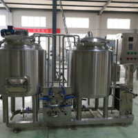 Système de brassage de bière complet 2 BBL pour brasserie artisanale, avec pompe et moteur en acier inoxydable, pour usage en restaurant, capacité 2 BBL, production de bière artisanale