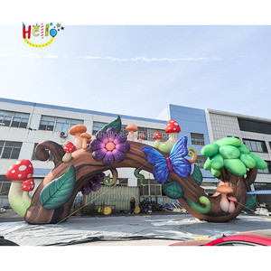 Accesorios de decoración de eventos Planta de escenario inflable con flor de seta y mariposa - Product Image 3