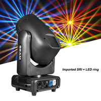Igreslite Cabeza Móvil Beam 14R de 295W, Luz de Escenario, Mini Beam 295 con Anillo LED, Luz Sharpy de Cabeza Móvil para Discoteca, Club y DJ