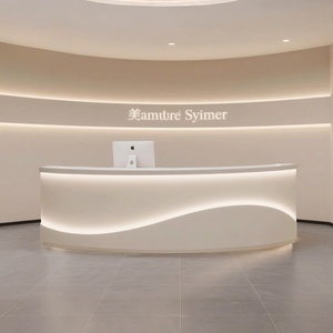 Bàn tiếp tân cong, phòng khám làm đẹp nha khoa bàn thu ngân, thẩm mỹ Y Tế công ty dịch vụ sảnh bàn tư vấn - Product Image 3