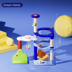 Arbres à chat de style étoile écologique grand jouet pour chat nid support d'escalade <span class=keywords><strong>Table</strong></span> de saut colonne de saisie intégrée avec capsule spatiale - Product Image 5