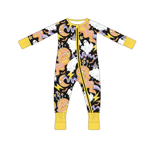 Tutina per Neonati in Bambù con Cerniera, Pigiama di Halloween con Motivo Ragno e Ragnatela - Product Image 6