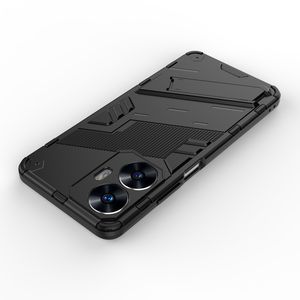 Funda de silicona de lujo a prueba de golpes suave TPU PC funda de teléfono móvil Kickstand con soporte para Realme C55 - Product Image 3