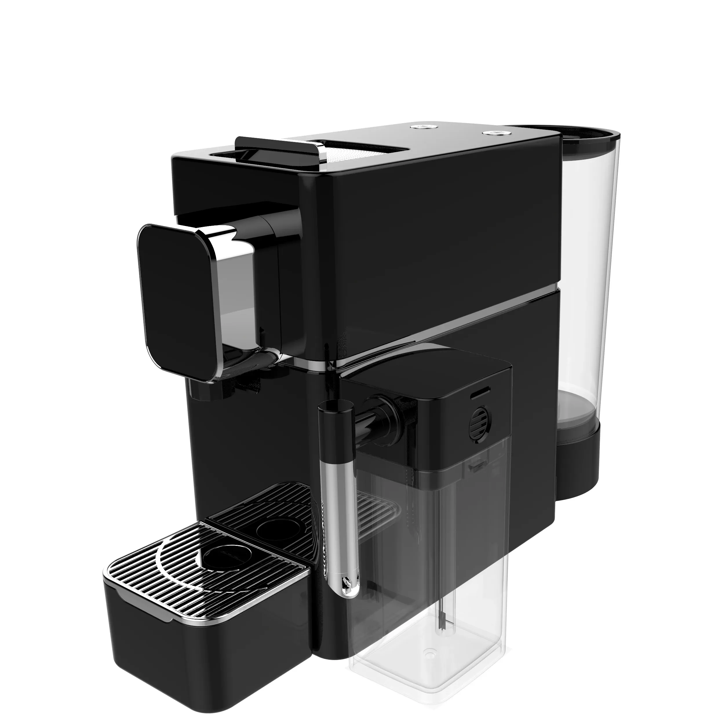 Machine à café à capsules avec boîte à lait