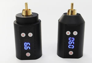 Usine En Gros Machine À Tatouer Alimentation Mini Batterie Grip DC RCA 1500mah Sans Fil USB Charge Noir - Product Image 6