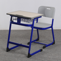 Mobilier pour collège élémentaire Ensemble table et chaises d'étude modernes Grand bureau d'étudiant avec chaise pour enfants