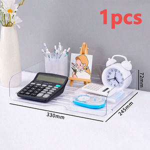 1 pcs văn phòng trong suốt Stackable bàn tổ chức Máy tính để bàn lưu trữ hộp Khay tập tin hiển thị cuốn sách Tạp Chí chủ - Product Image 2