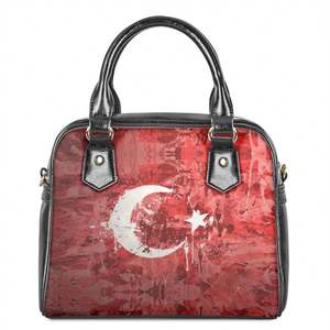 <span class=keywords><strong>Borsa</strong></span> Tote Personalizzata con Stampa Sublimatica Bandiera Turca Luna e Stella Motivo Lettere <span class=keywords><strong>Istanbul</strong></span> <span class=keywords><strong>Borsa</strong></span> a Tracolla in Pelle Casual da Donna - Product Image 3