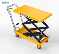 Chariot élévateur à ciseaux hydraulique manuel WGZN, plateforme de levage mobile standard 500 kg, table élévatrice manuelle