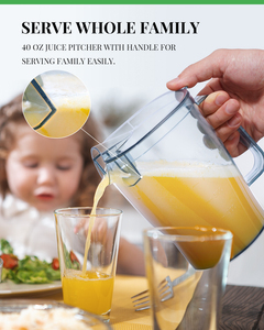 Extracteur de jus à deux vitesses Bol de filtre transparent <span class=keywords><strong>Goulotte</strong></span> d'alimentation de 3 pouces 1200W Centrifugeuse portable pour fruits - Product Image 4