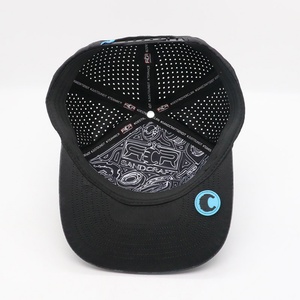 Casquette de baseball sportive de haute qualité à 6 panneaux, motif camouflage, lettres découpées au laser, perforée, imperméable, unisexe, toutes saisons - Product Image 5