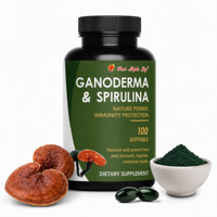 Gélules d'extrait de Ganoderma et de Spiruline - Soutient la santé immunitaire, l'énergie naturelle et la défense antioxydante