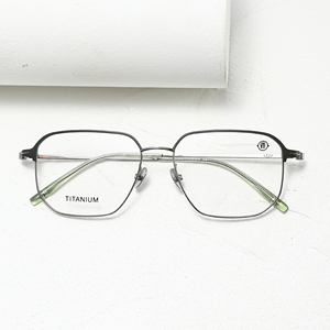 Monturas de Gafas Rectangulares de Titanio con Aro Completo para Adultos, Unisex, Ligeras, para Corrección de la Visión, Diseño de Color Sólido - Product Image 6