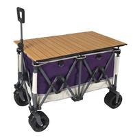 Personnalisé extérieur jardin 4 roues métal pliable pliable plage camping chariot de transport pliable chariot avec roue de table