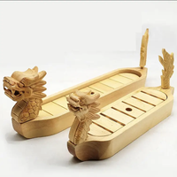 Équipement de restaurant japonais en gros d'usine Sashimi Sushi servant un service de restauration Dragon bateau à sushi en bois