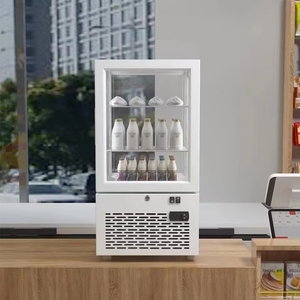 Thương mại bốn mặt kính nhỏ tủ đông tủ lạnh thực phẩm hâm nóng hiển thị tủ lạnh cho thiết bị nhà hàng - Product Image 5