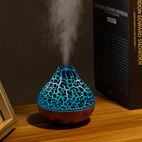 Humidificateur d'air volcanique ultrasonique de haute qualité 300 ml, intelligent, portable, USB, pour hôtel, avec éclairage LED, faible bruit, écologique, mini