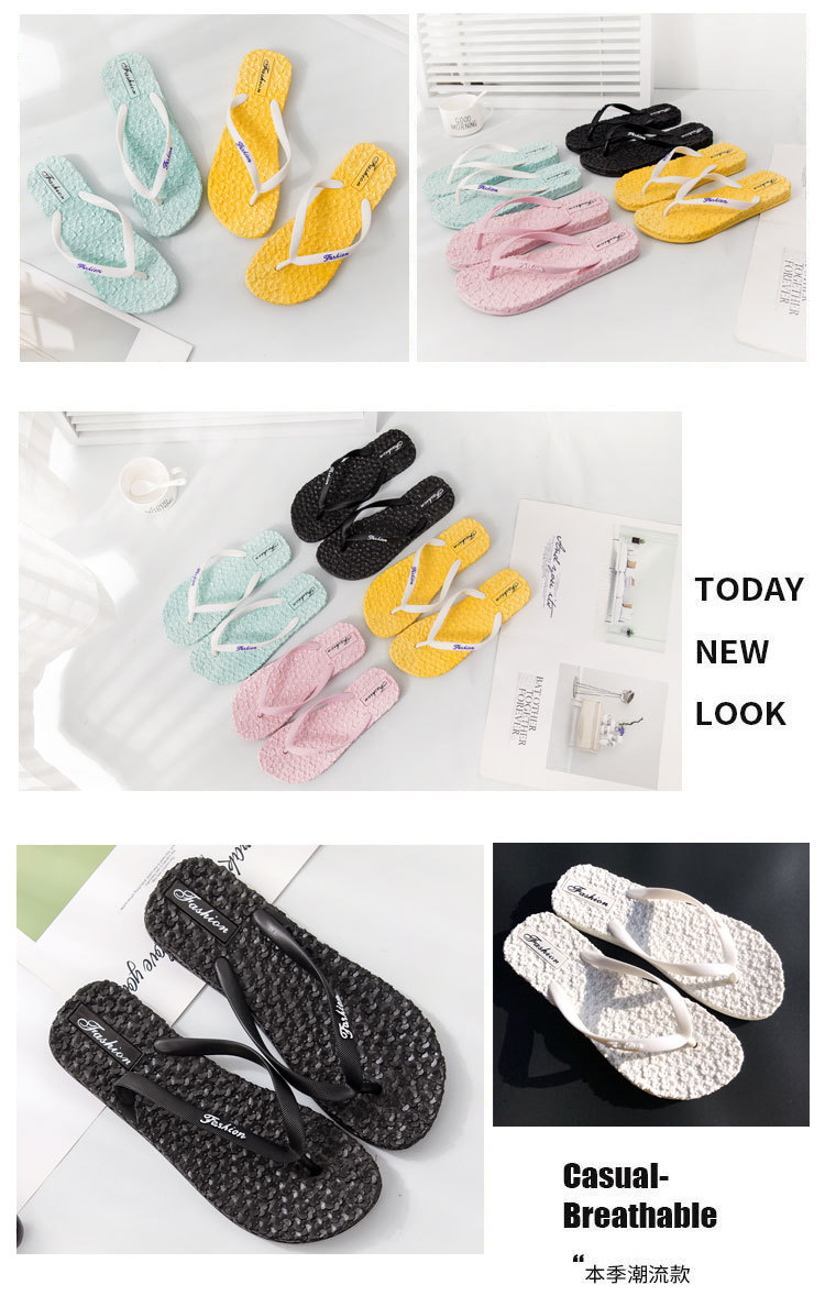Girls Flower Flip Flops EVA Massage Slippers Sandals for Women Summer Beach Shoes