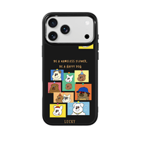 Coque de téléphone AG Feeling Black Edge avec motif animal porte-bonheur doré pour iPhone 17, 17 Pro Max, 16 Pro, 15, 15 Pro Max, 15 Pro, 14 Pro Max – Coque magnétique