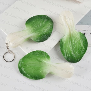 Exhibición de comercialización de alimentos verdes vegetales de hoja verde artificial Shanghai Green para niños juguete de comida educativa - Product Image 3