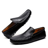 Chaussures d'été décontractées pour hommes, mocassins en cuir respirants, chaussures bateau à enfiler, marque de luxe italienne, mocassins de conduite pour hommes, taille 37-47