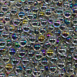 10pcs 14mm Iridescent <strong>Black</strong> Acrylic <strong>Beads</strong> Round With Hole AB Color Diy Handcrafted Bag - Product Image 2