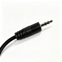 Câble audio mâle 3 pôles 26AWG 3 conducteurs 0,3 m pour microphone cravate, câble d'enregistrement stéréo TRS, connexion de sortie audio pour lecteur MP3