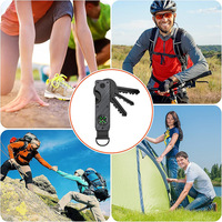 2025 personnalisé intelligent en aluminium porte-clés Portable clé en métal portefeuilles organisateur suspendu nouveau populaire Camping survie boussole OEM