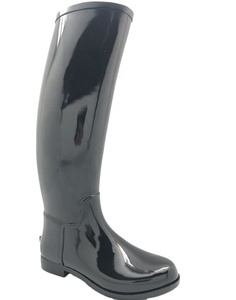 Donne Nero Lucido Impermeabile di Gomma Cavallo Stivali Da <span class=keywords><strong>Equitazione</strong></span> - Product Image 3