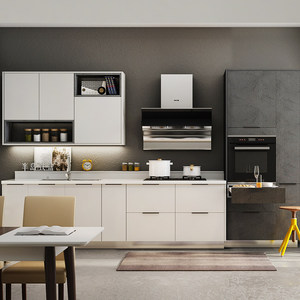 Gabinetes de Cocina Personalizados ZBOM Zhibang para Toda la Casa, Tablero de Partículas, Encimeras de Cuarzo Minimalistas, Diseño Simple, Pequeño - Product Image 2