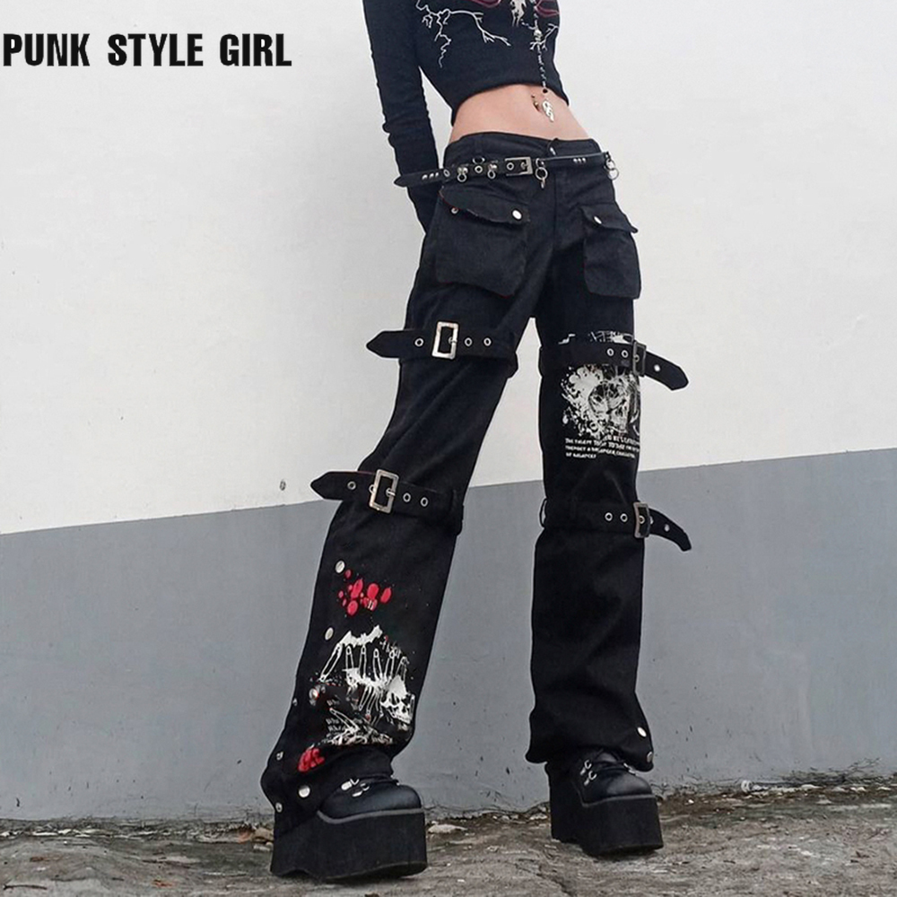 Cyber Goth Pants - High Quality Streetwear Denim Fashion