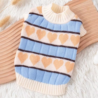 Nouveau pull en tricot de luxe à imprimé coeur pour garder au chaud et confortable pour chien et chat