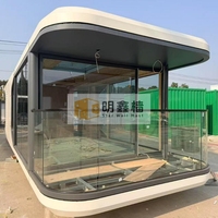 Kiosque commercial modulaire en conteneur Apple Cabin à double étage, café portable, cabine de vente au détail