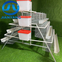Cage à poules pondeuses de type A galvanisée à longue durée de vie, 3 niveaux, capacité 120 poules, pour l'élevage