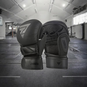 Guantes de Entrenamiento Transpirables de Piel Sintética Negra para Hombre y Mujer, para Boxeo y MMA - Product Image 3