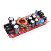 Konverter Tegangan DC-DC Daya Tinggi 1200W 20A, Modul Catu Daya Step Up Dapat Disesuaikan 8-60V Sampai 12-80V