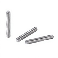 Vis de réglage en acier inoxydable 304 A2-70 à extrémités plates, entièrement filetées, à embase Torx, M3*30/M4*30, finition blanchie métrique