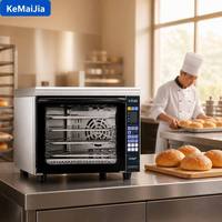 Horno Comercial de Circulación de Aire Caliente, Horno Plano Combinado, Acero Inoxidable 304, 4 Niveles, Pantalla LCD, Equipo de Horneado