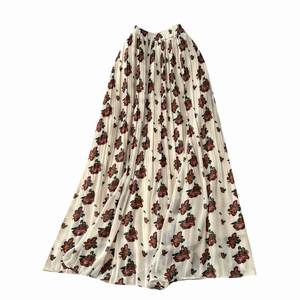 Falda Recta Plisada con Cintura Imperio y Diseño Floral 2025, Sostenible, Informal, Transpirable, de Chifón para Mujer, 100% Poliéster - Product Image 5