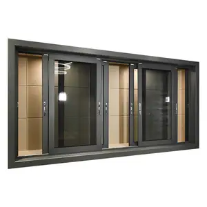 Puertas y ventanas de aluminio corredizas de vidrio de doble acristalamiento personalizadas de Alucasa Dubai