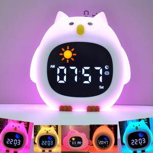 Gran oferta, reloj despertador Digital moderno inteligente para niños y bebés, despertador, <span class=keywords><strong>Tigre</strong></span>, búho, entrenador de sueño, reloj despertador, luz de noche de mesa para adultos - Product Image 6