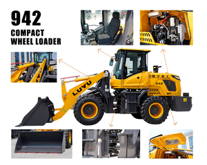 LUYU Compact Mini Wheel Loader dengan Kemampuan Kemudi Presisi, Loader Depan Kecil Serbaguna yang Dilengkapi Komponen Inti Mesin, Pompa, Bantalan, dan Gearbox - Product Image 2